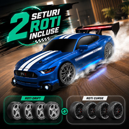 Masina cu telecomanda RC Timebox, 30km/h, 1:24, 4x4, Drift car, Albastru