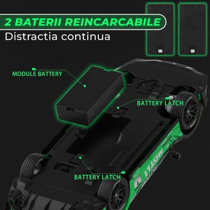 Masina cu telecomanda RC Timebox, 30km/h, 1:16, 4x4, Drift car, Verde