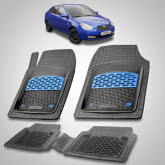 Covorase Auto Cauciuc Tip Tavita Hyundai Accent III (2006-2010) - Blue