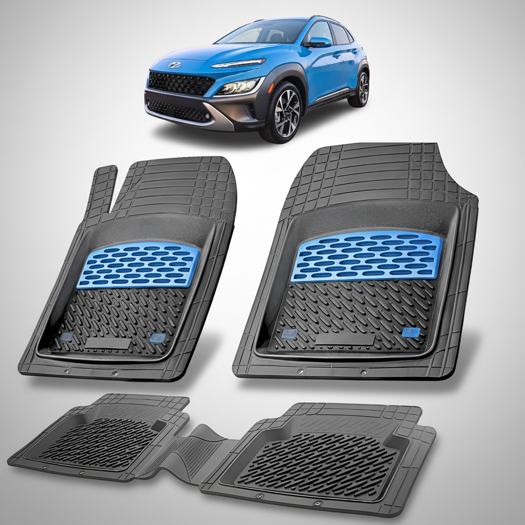 Covorase Hyundai Kona Tavita Cauciuc Compatibile 2021–2023 Blue