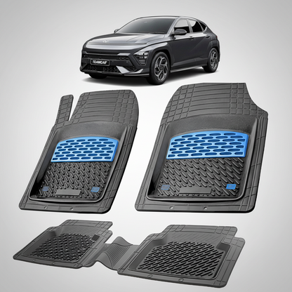 Covorase Auto Hyundai Kona 2023+ | Premium Cauciuc Tavita 3D Blue