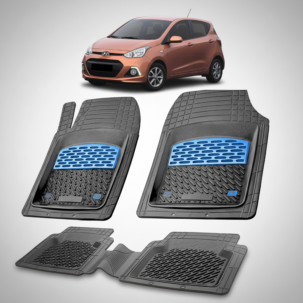 Covorase Auto Hyundai i10 2013-2016 - Tavita Cauciuc-Blue