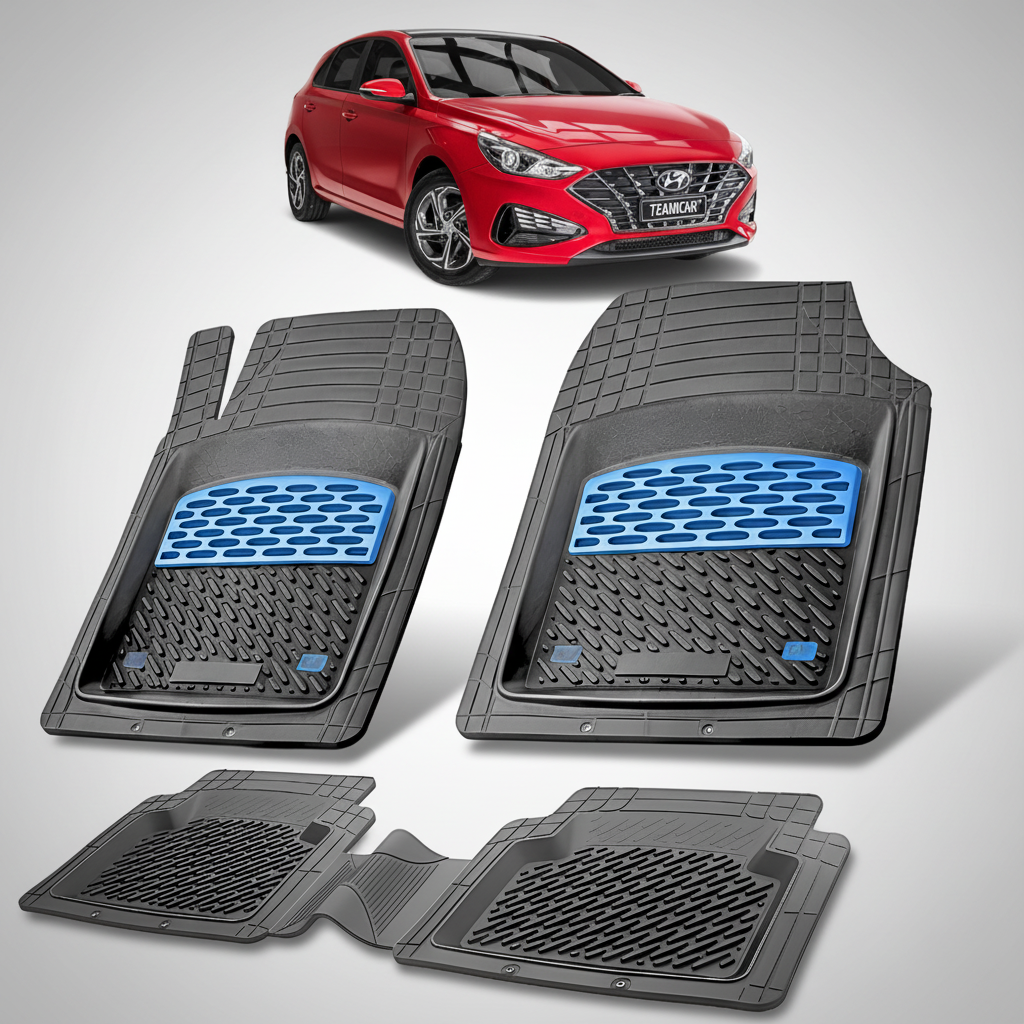 Covorase Hyundai i30 III Hatchback 2020-2026 - Cauciuc Tip Tavita -Blue