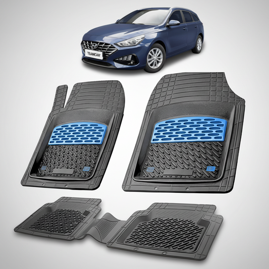 Covorase Hyundai i30 III Tourer 2020-2026 - Cauciuc Tip Tavita - Blue