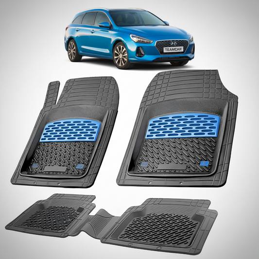 Covorase Hyundai i30 III Tourer 2017-2020 - Cauciuc Tip Tavita -Blue