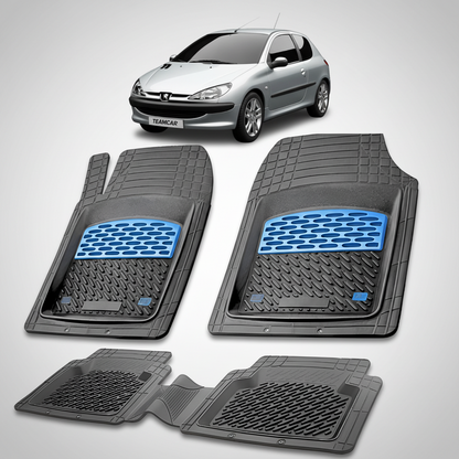 Covorase Tavita Cauciuc Compatibile Peugeot 206 Hatchback (3 usi-1998-2003) Blue