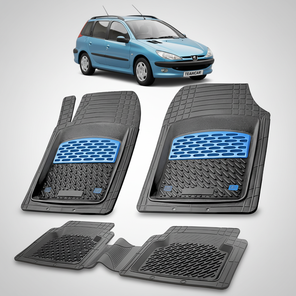 Covorase Auto Tip Tavita Compatibile Peugeot 206 SW (2002-2007) Blue