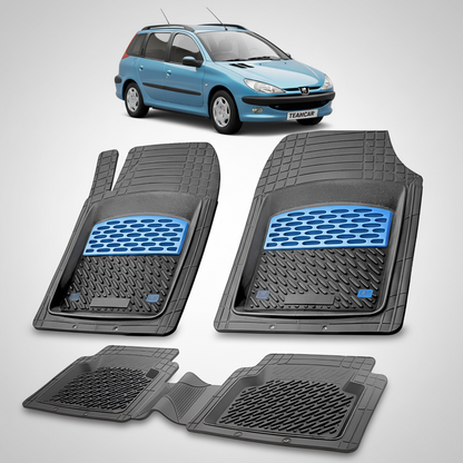 Covorase Auto Tip Tavita Compatibile Peugeot 206 SW (2002-2007) Blue