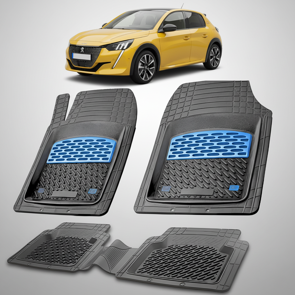 Covorase Auto TeamCar® Tip Tavita Compatibile Peugeot 208 II (2019-2023) Blue