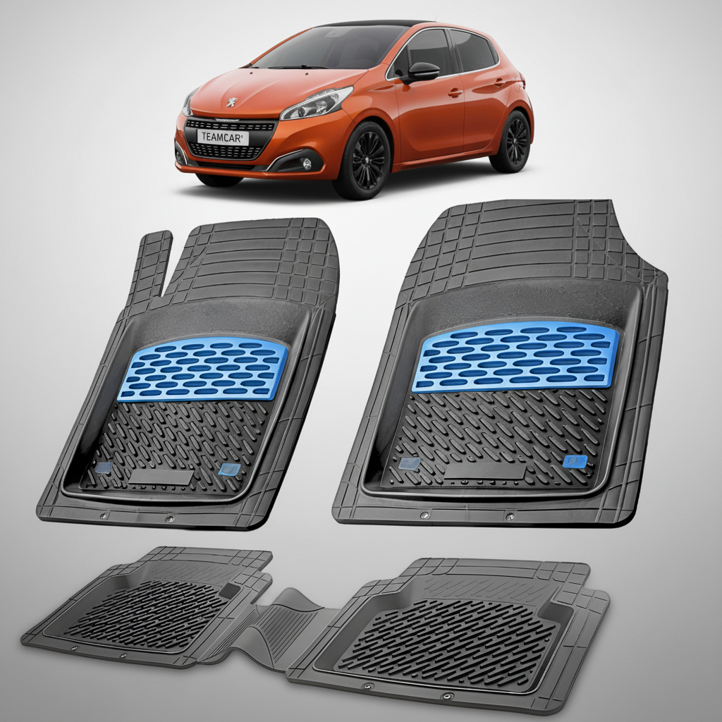 Covorase Auto Tip Tavita Compatibile Peugeot 208 (5 usi,2012-2015) Blue