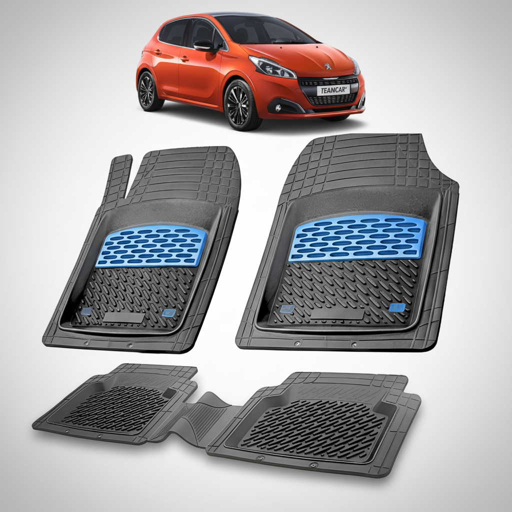 Covorase Auto Tip Tavita Compatibile Peugeot 208 (5 usi,2015-2019) Blue