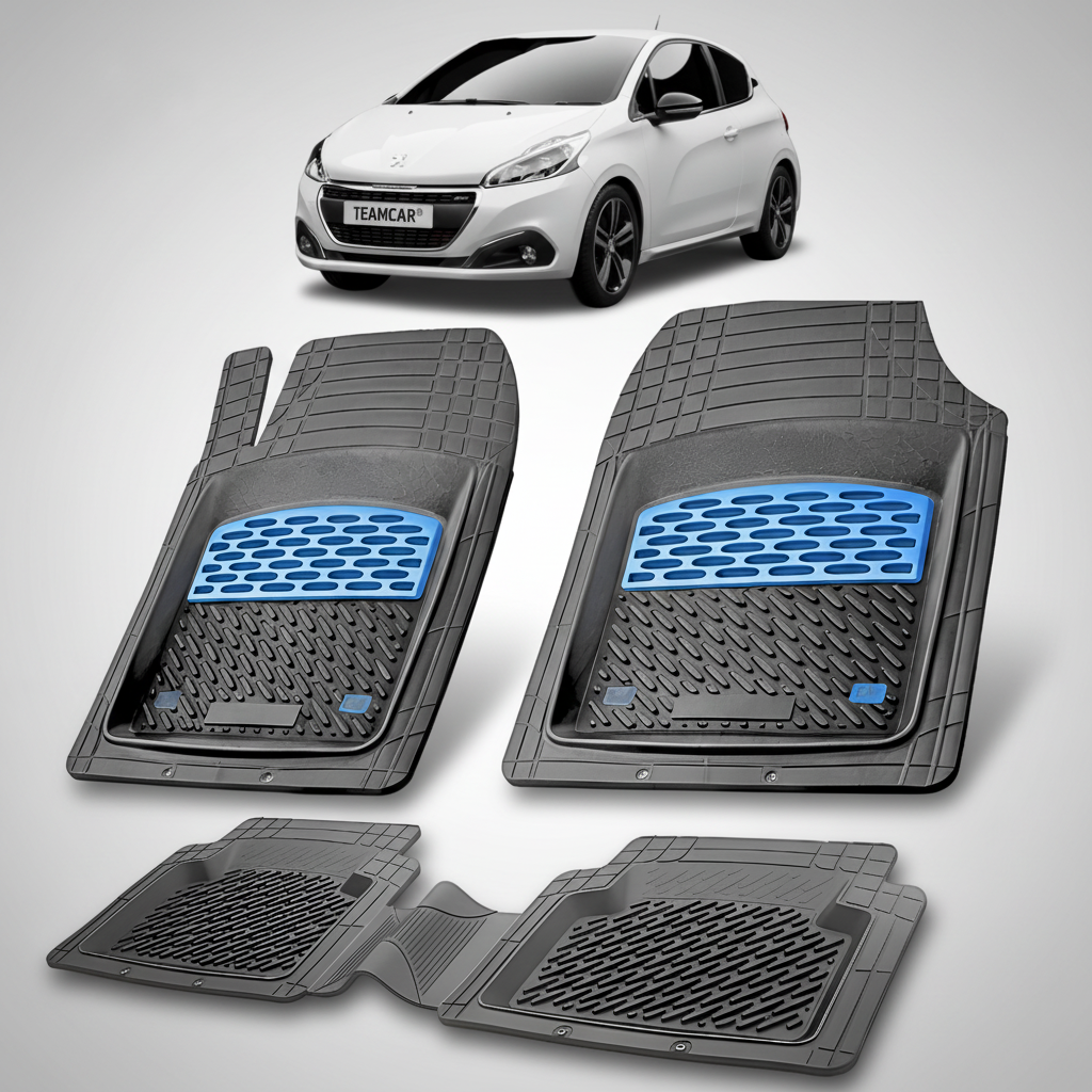 Covorase Auto Tip Tavita Compatibile Peugeot 208 (3 usi,2015-2019) Blue