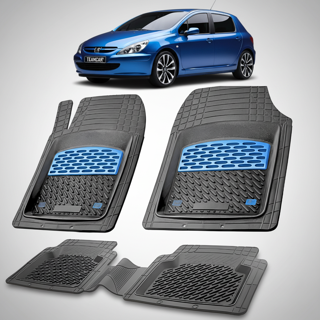 Covorase Auto Tip Tavita Compatibile Peugeot 307 Hatchback 5 usi 2001-2005 Blue