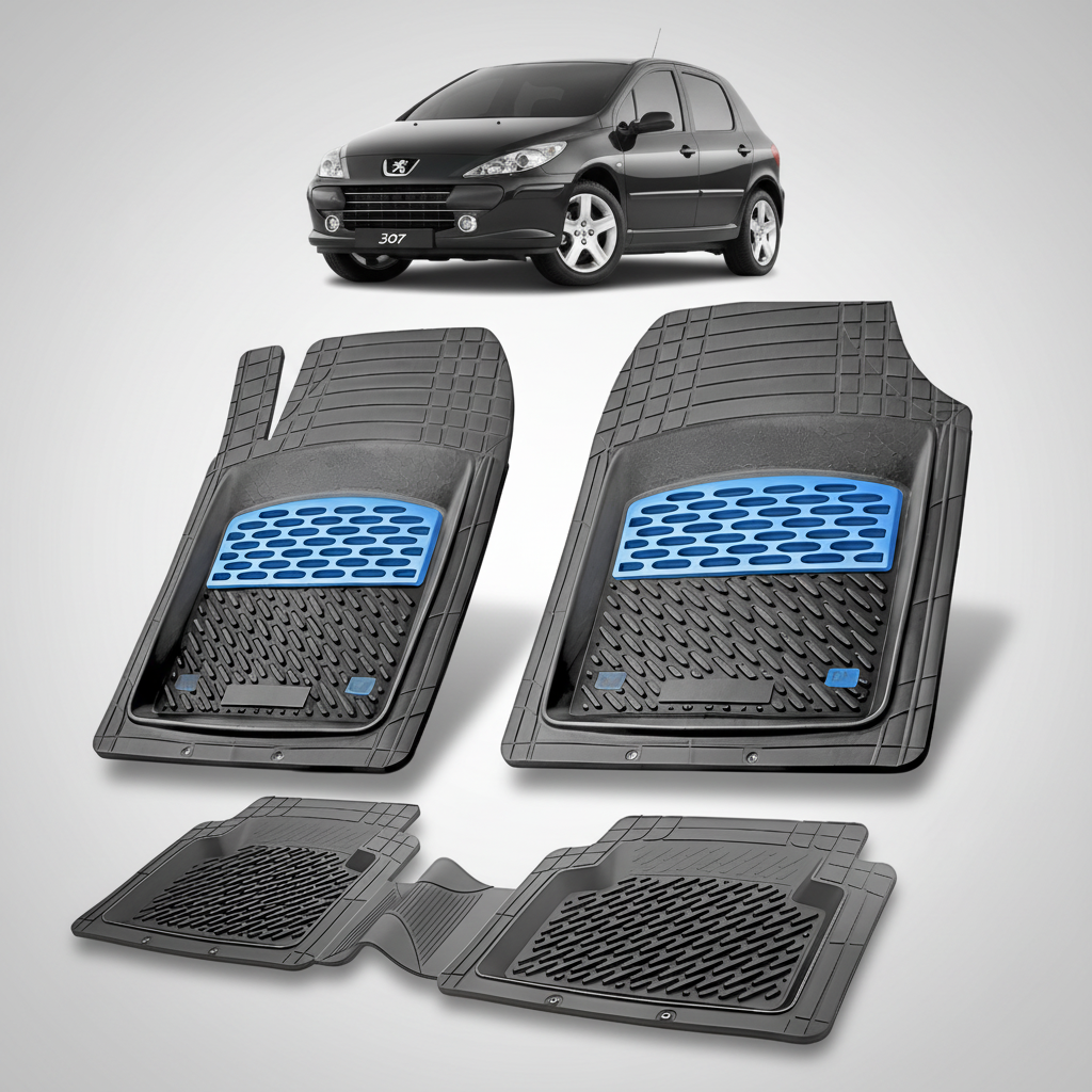 Covorase Auto Tip Tavita Compatibile Peugeot 307 FL (5 usi 2005-2008) Blue