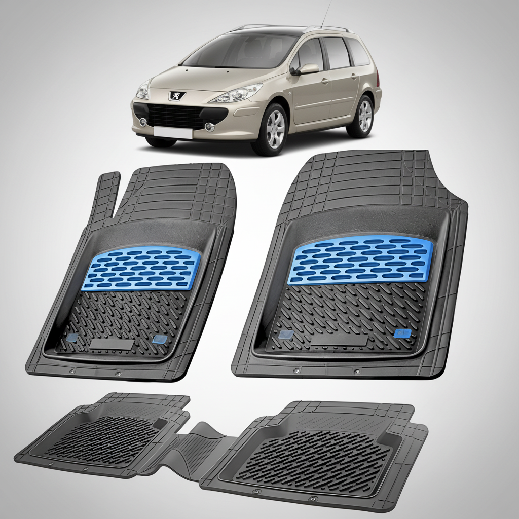 Covorase Auto Tip Tavita Compatibile Peugeot 307 FL (SW 2005-2008) Blue