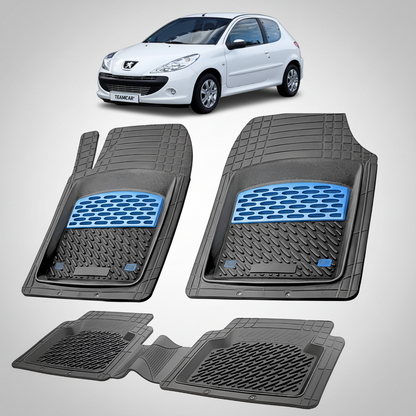 Covorase Cauciuc tip Tavita Compatibile Peugeot 206+ Hatchback 3 usi, Blue