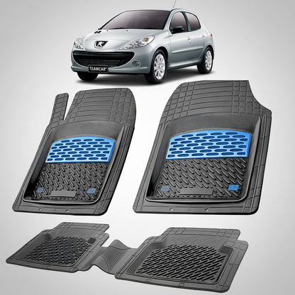 Covorase Cauciuc tip Tavita Compatibile Peugeot 206 Plus Hatchback 5 usi, Blue