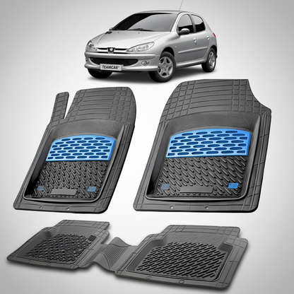 Covorase Tavita Cauciuc Compatibile Peugeot 206 (5 usi Facelift) 2003–2009 Blue