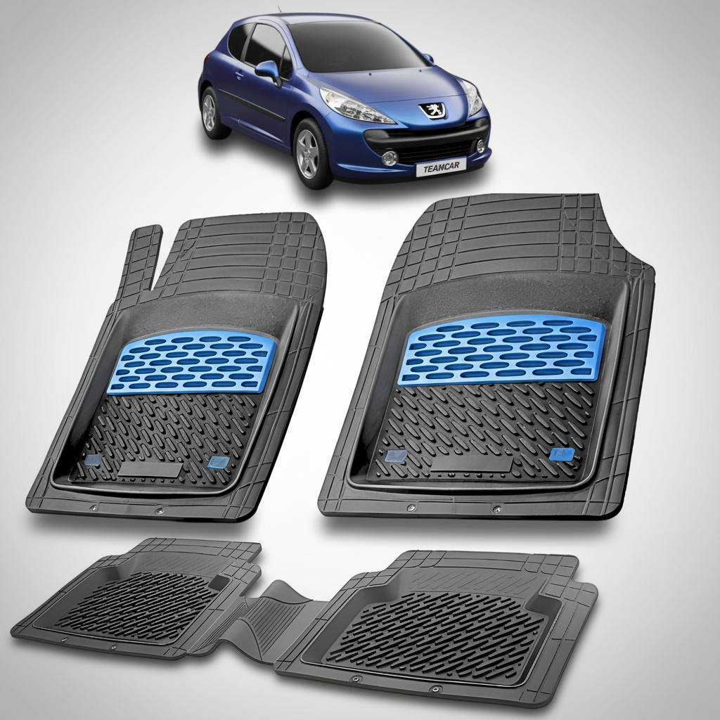 Covorase Auto Tip Tavita Compatibile Peugeot 207 Hatchback (3 usi 2006-2009)-Blue