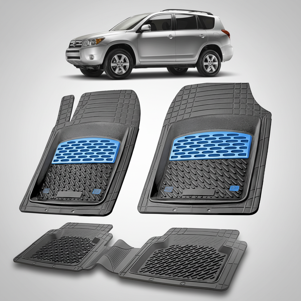Covorase Auto Tavita Cauciuc Compatibile Toyota RAV4 (2006–2012) Blue