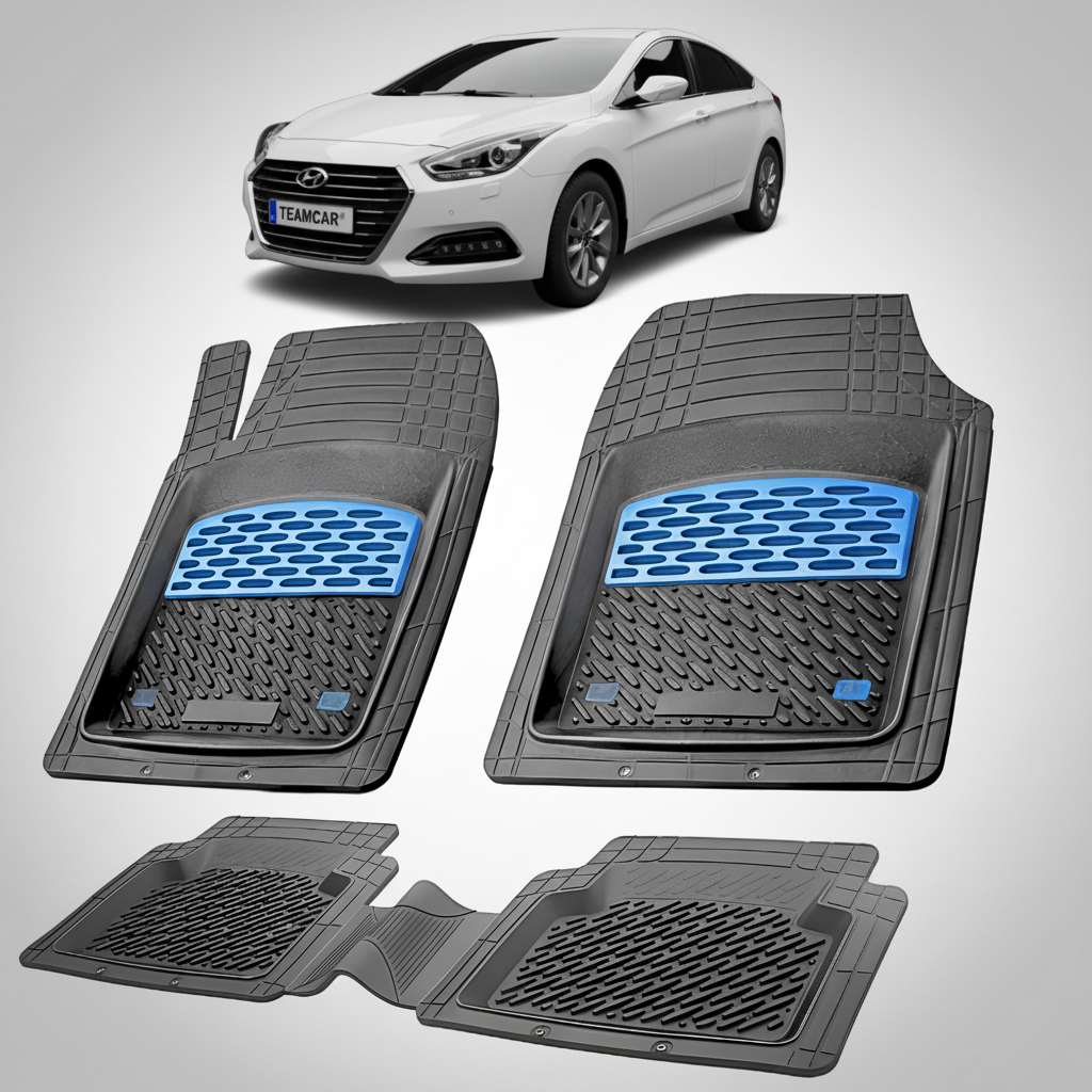 Covorase Hyundai i40 2015–2018 - Cauciuc Tip Tavita -Blue