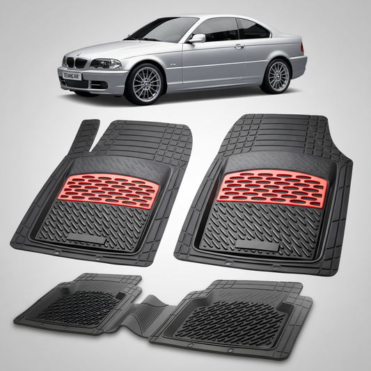 Covorase Cauciuc Tavita Compatibile BMW Seria 3 E46 Coupe (1998–2006) Red