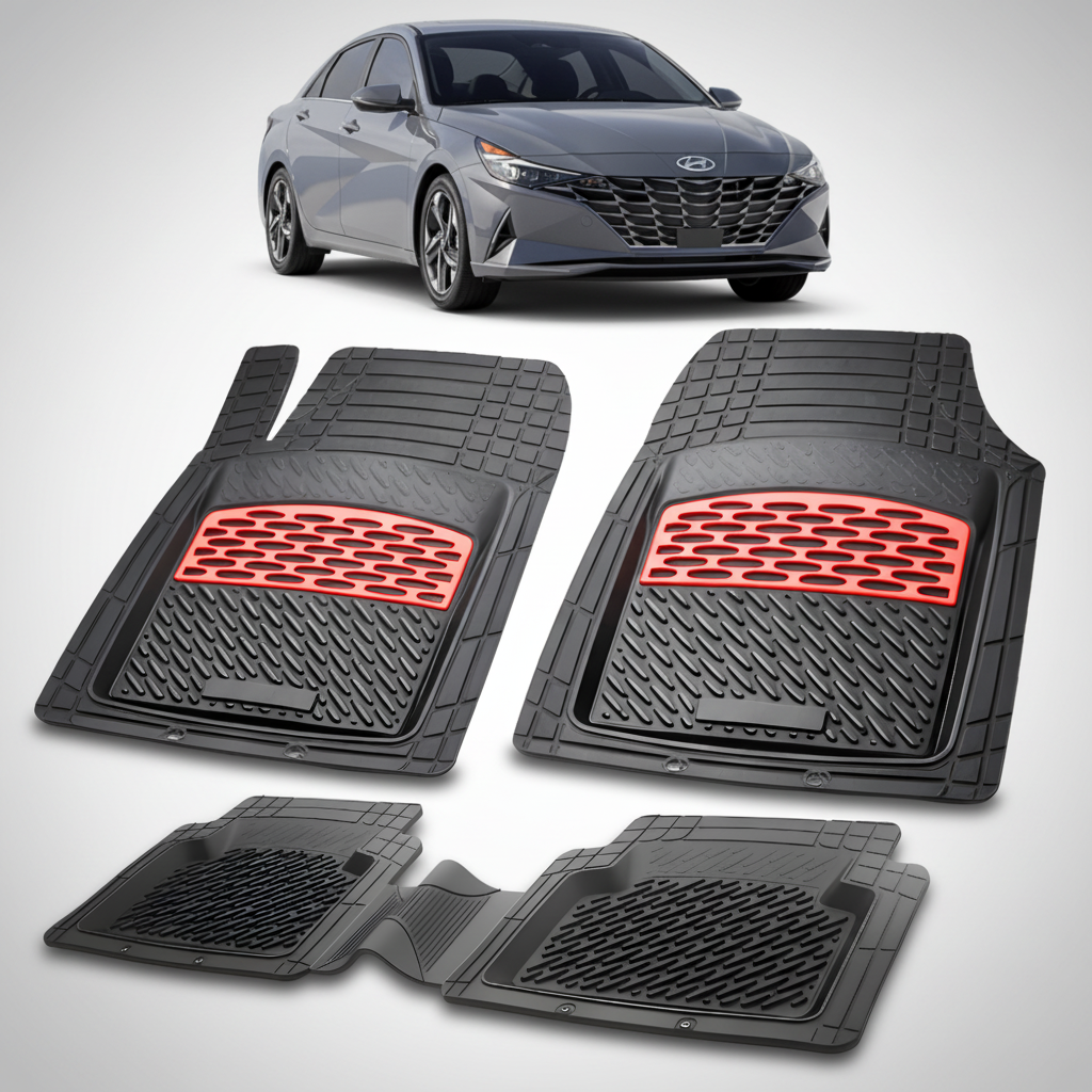 Covorase Auto Cauciuc Compatibile Hyundai Elantra VII (2020-2024) -Red