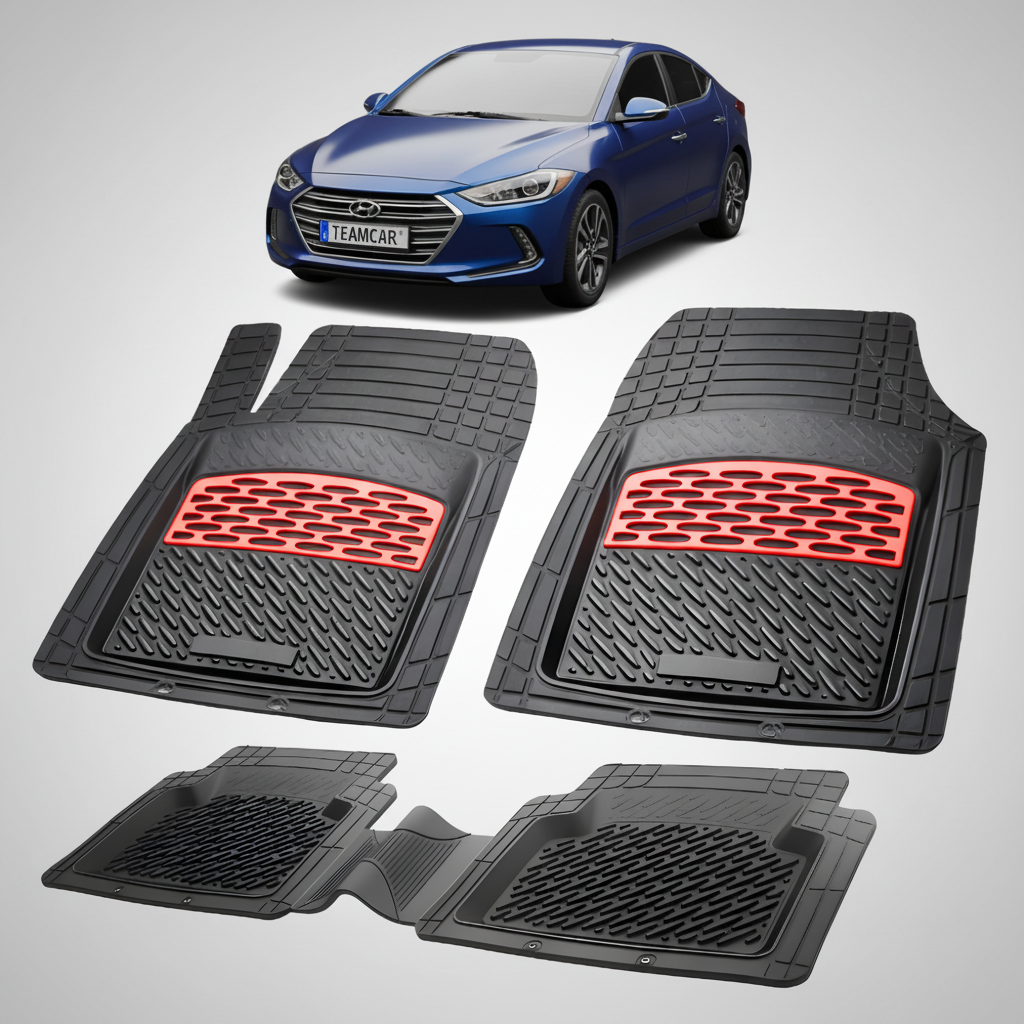 Covorase Auto Cauciuc Tip Tavita Hyundai Elantra VI (2015-2020) - Red