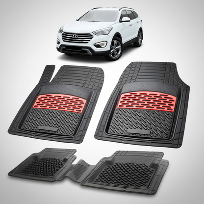 Covorase Auto Hyundai Grand Santa Fe (2013–2015) - Cauciuc Tip Tavita-Red