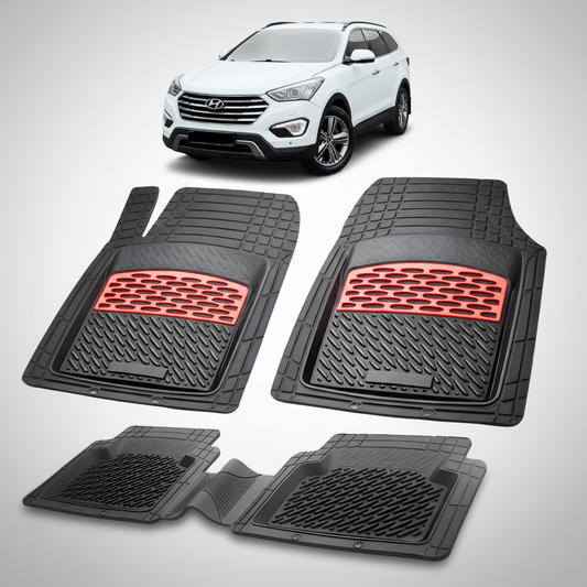 Covorase Auto Hyundai Grand Santa Fe (2013–2015) - Cauciuc Tip Tavita-Red