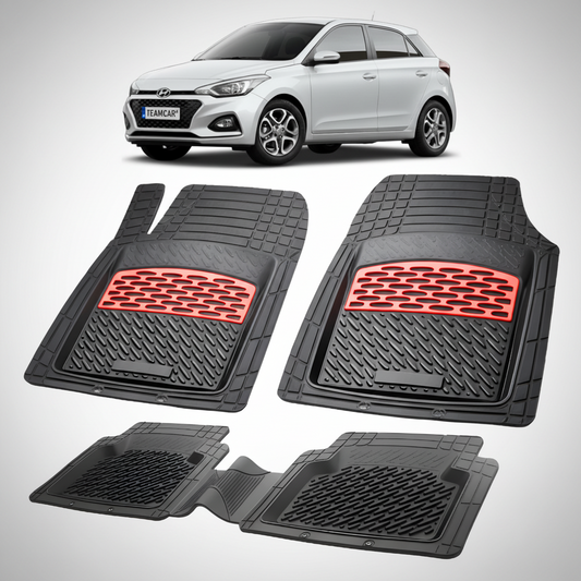 Covorase Auto Hyundai i20 Facelift 2018-2020 - Tavita Cauciuc-Red