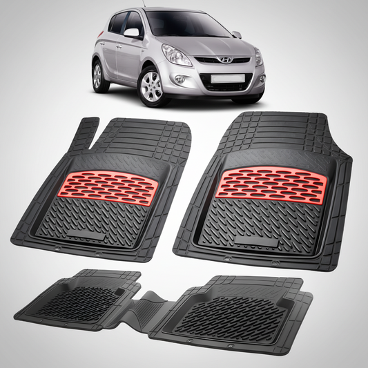 Covorase Auto Hyundai i20 2008-2012 - Tavita Cauciuc-Red