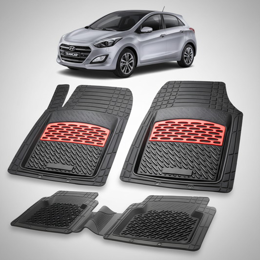 Covorase Auto Hyundai i30 II (2012-2017) - Cauciuc Tip Tavita -Red