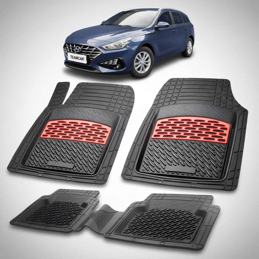 Covorase Hyundai i30 III Tourer 2020-2026 - Cauciuc Tip Tavita - Red