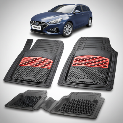 Covorase Hyundai i30 III Tourer 2020-2026 - Cauciuc Tip Tavita - Red