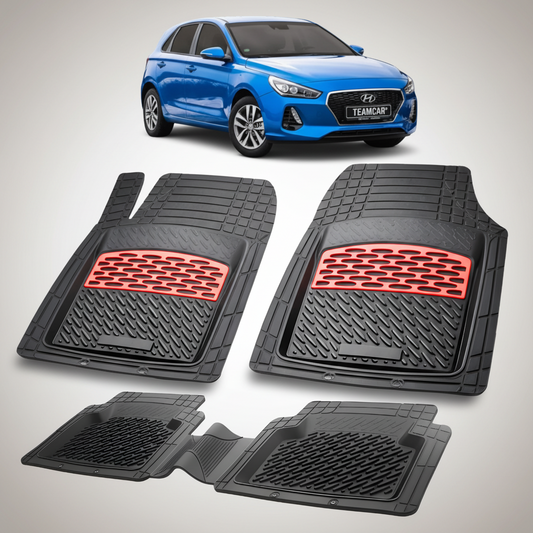 Covorase Auto Hyundai i30 III (2017-2020) - Cauciuc Tip Tavita -Red