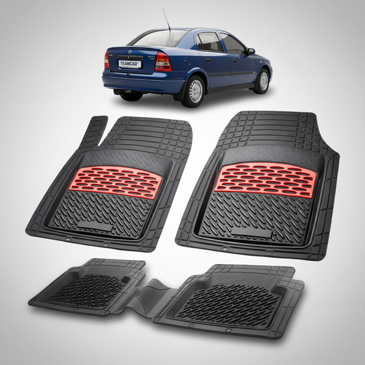 Covorașe Auto Tip Tăviță Compatibile Opel Astra G (1998–2009)-Red- Sedan
