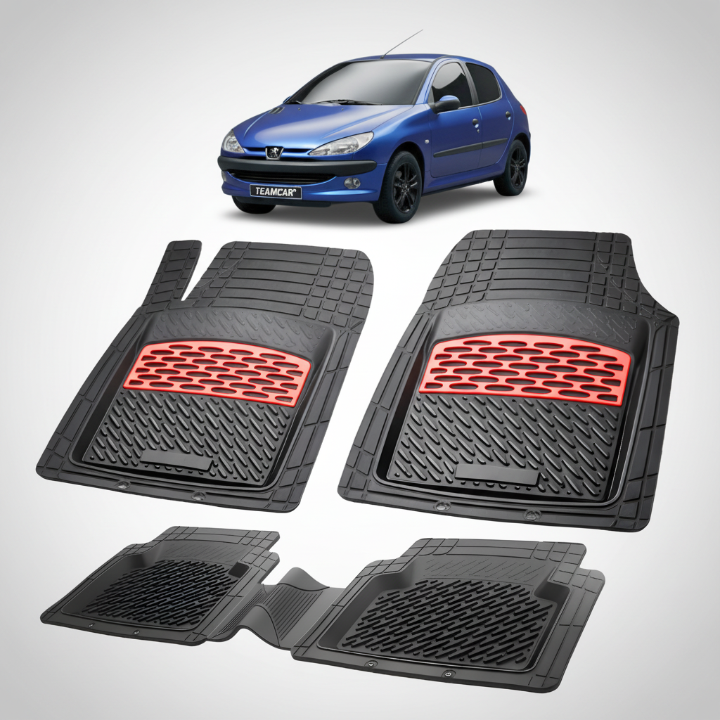Covorase Tavita Compatibile Peugeot 206 Hatchback (5 usi-1998-2003) Red