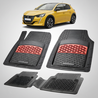 Covorase Auto TeamCar® Tip Tavita Compatibile Peugeot 208 II (2019-2023) Red