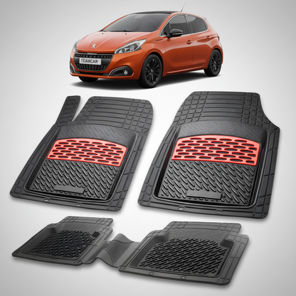 Covorase Auto Tip Tavita Compatibile Peugeot 208 (5 usi,2012-2015) Red