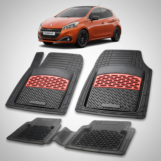 Covorase Auto Tip Tavita Compatibile Peugeot 208 (5 usi,2012-2015) Red