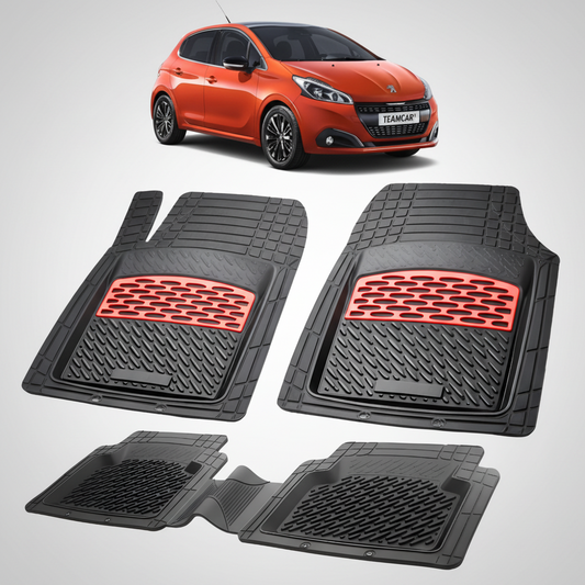 Covorase Auto Tip Tavita Compatibile Peugeot 208 (5 usi,2015-2019) Red
