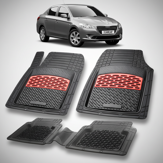 Covorase Auto TeamCar® Tip Tavita Compatibile Peugeot 301 (2012-2016) Red