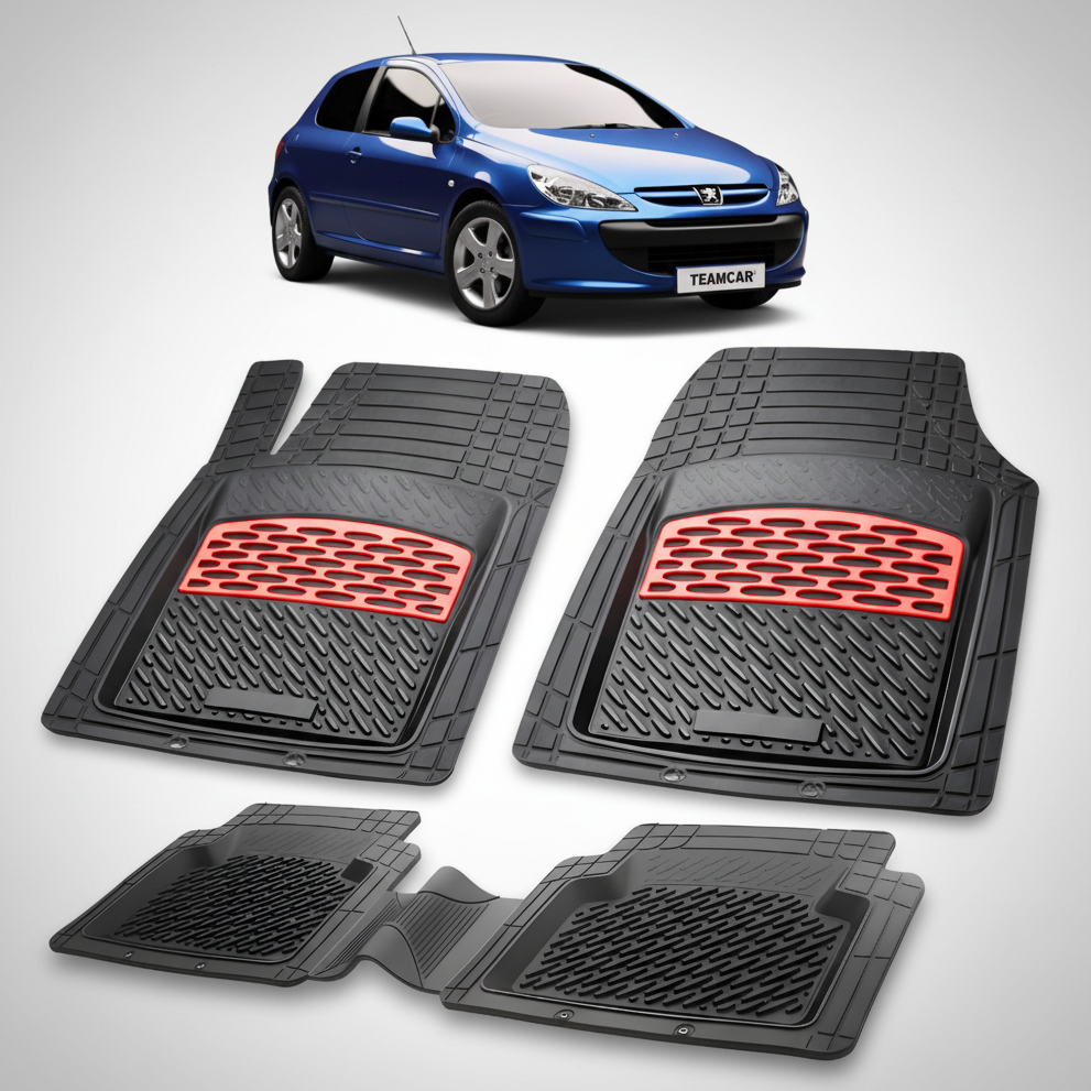 Covorase Auto Tip Tavita Compatibile Peugeot 307 Hatchback 3 usi 2001-2005 Red