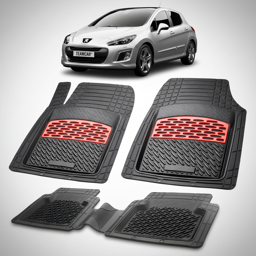 Covorase Auto Tip Tavita Compatibile Peugeot 308 FL (2011-2013) Red