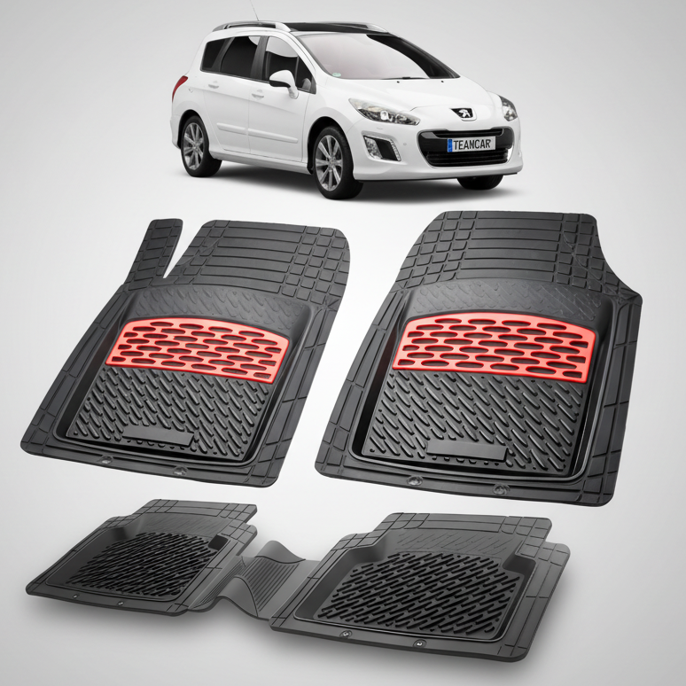 Covorase Auto Tip Tavita Compatibile Peugeot 308 SW FL (2011-2013) Red