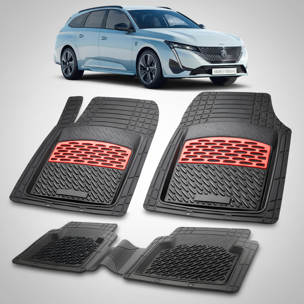 Covorase Auto Tip Tavita Compatibile Peugeot e-308 SW (MY23-25) - Red
