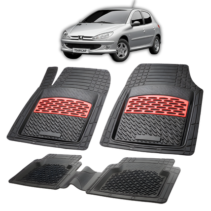 Covorase Tavita Cauciuc Compatibile Peugeot 206 (5 usi Facelift) 2003–2009 Red