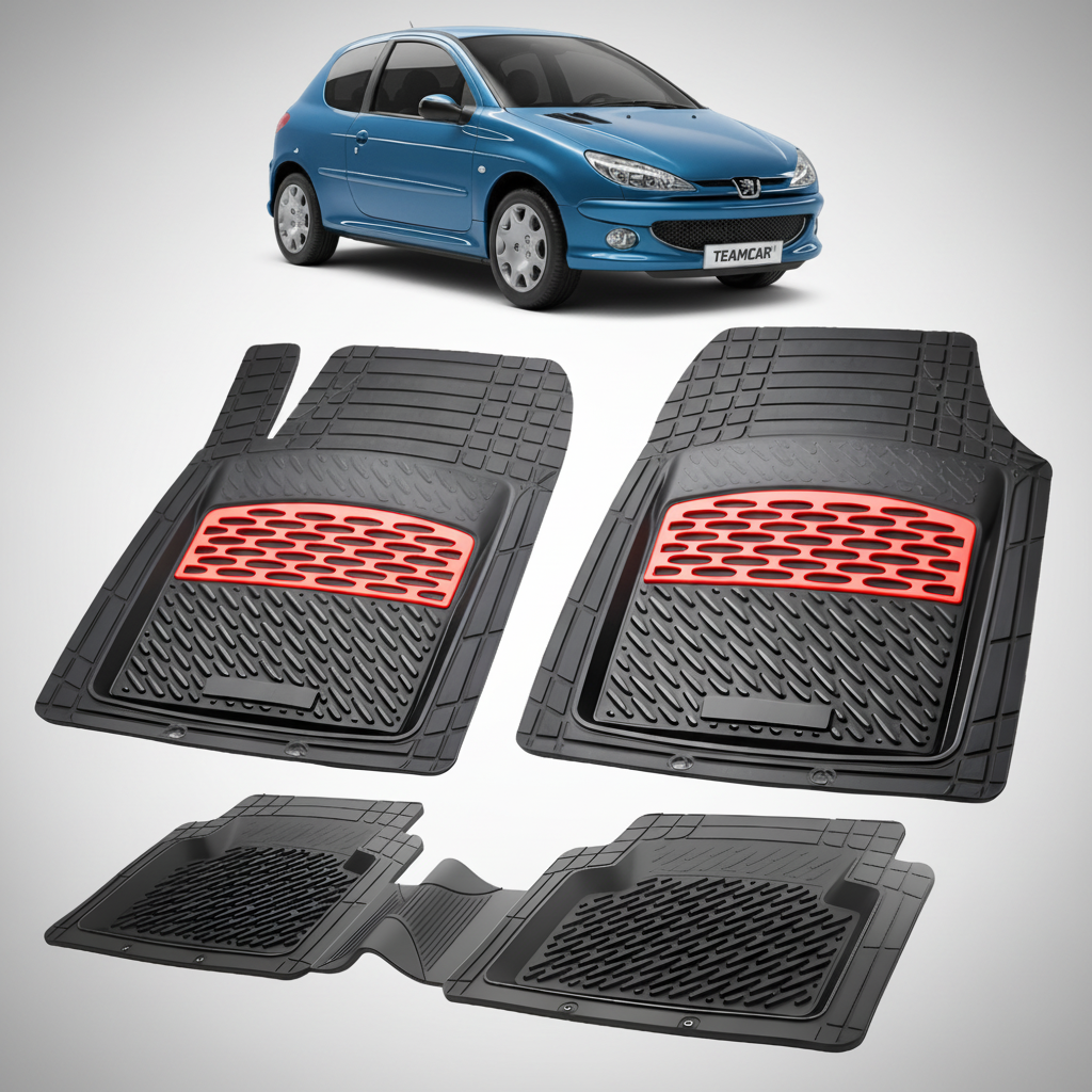 Covorase Tavita Compatibile Peugeot 206 (3 usi Facelift/Faza 2) 2003–2009 Red