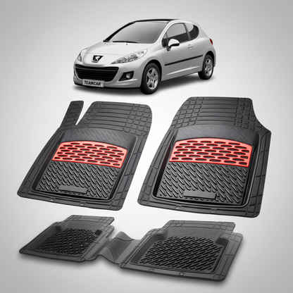 Covorase Tip Tavita Compatibile Peugeot 207 Hatchback (3 usi 2009-2012)-Red